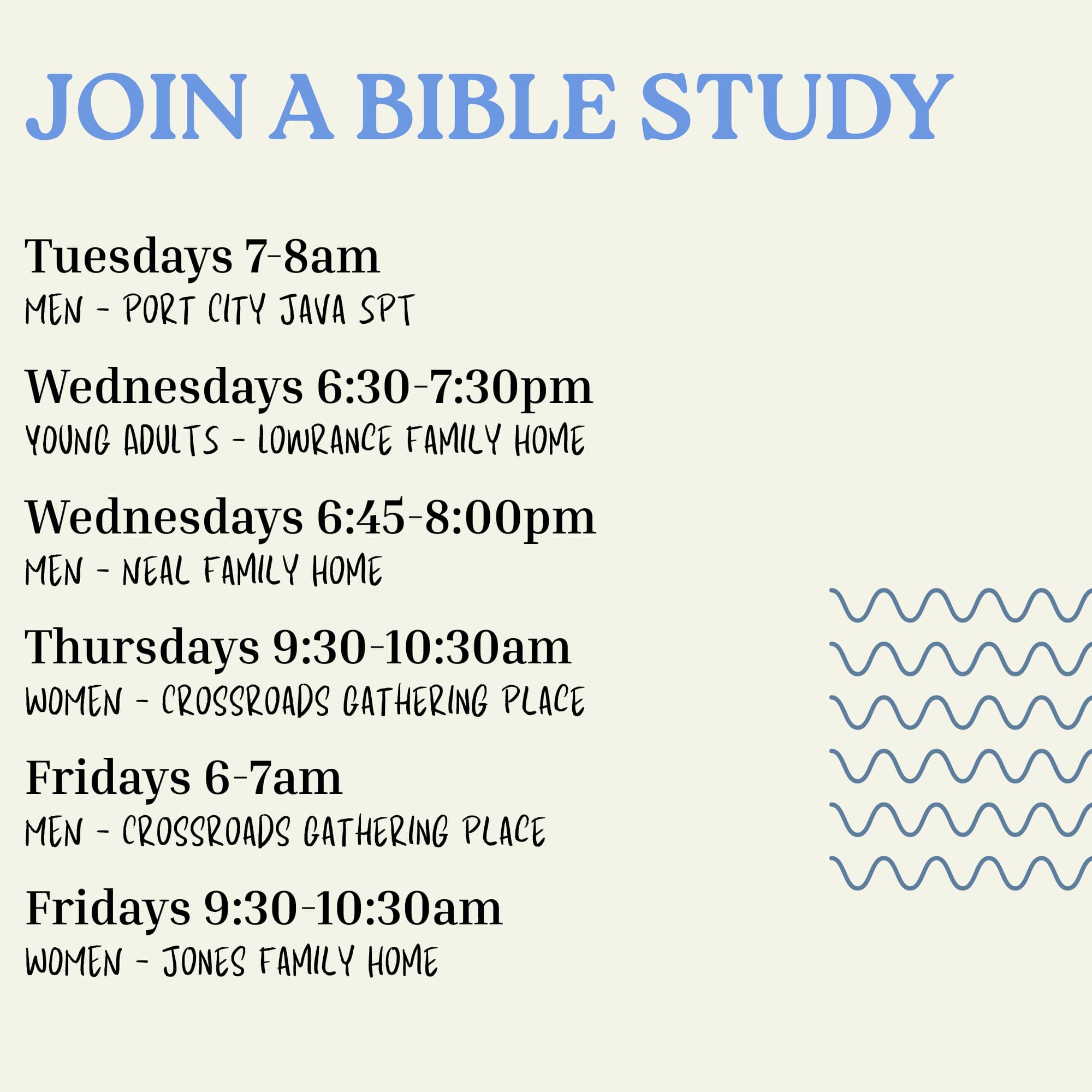 Join a Bible study
